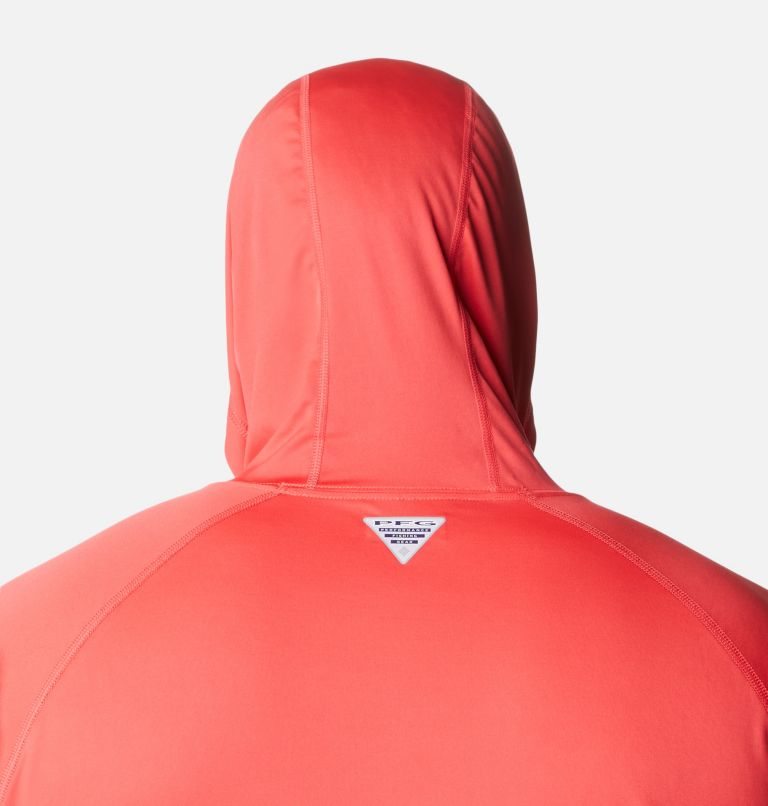 Men's Columbia PFG Terminal Tackle Hoodie Red | Plus Size CA-J4C6L